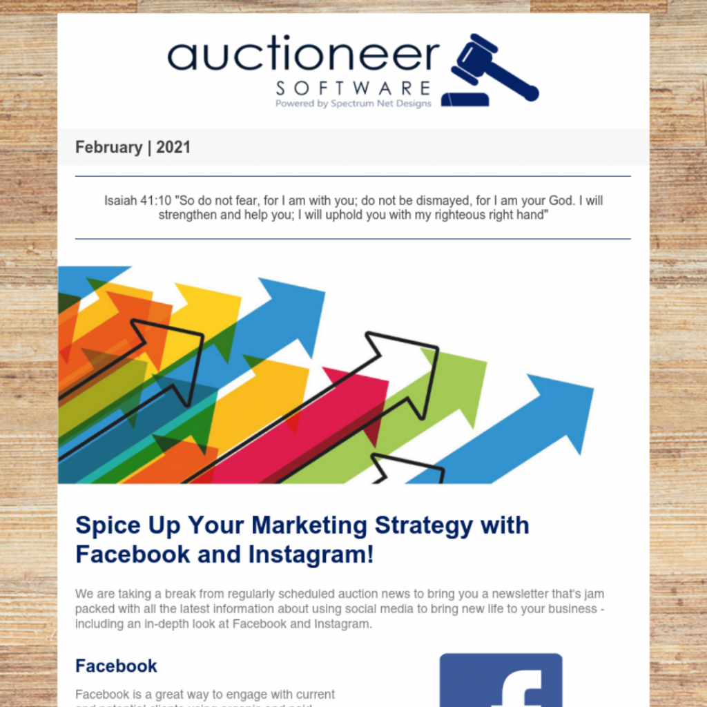 auctioneer software newsletter 2.4.21