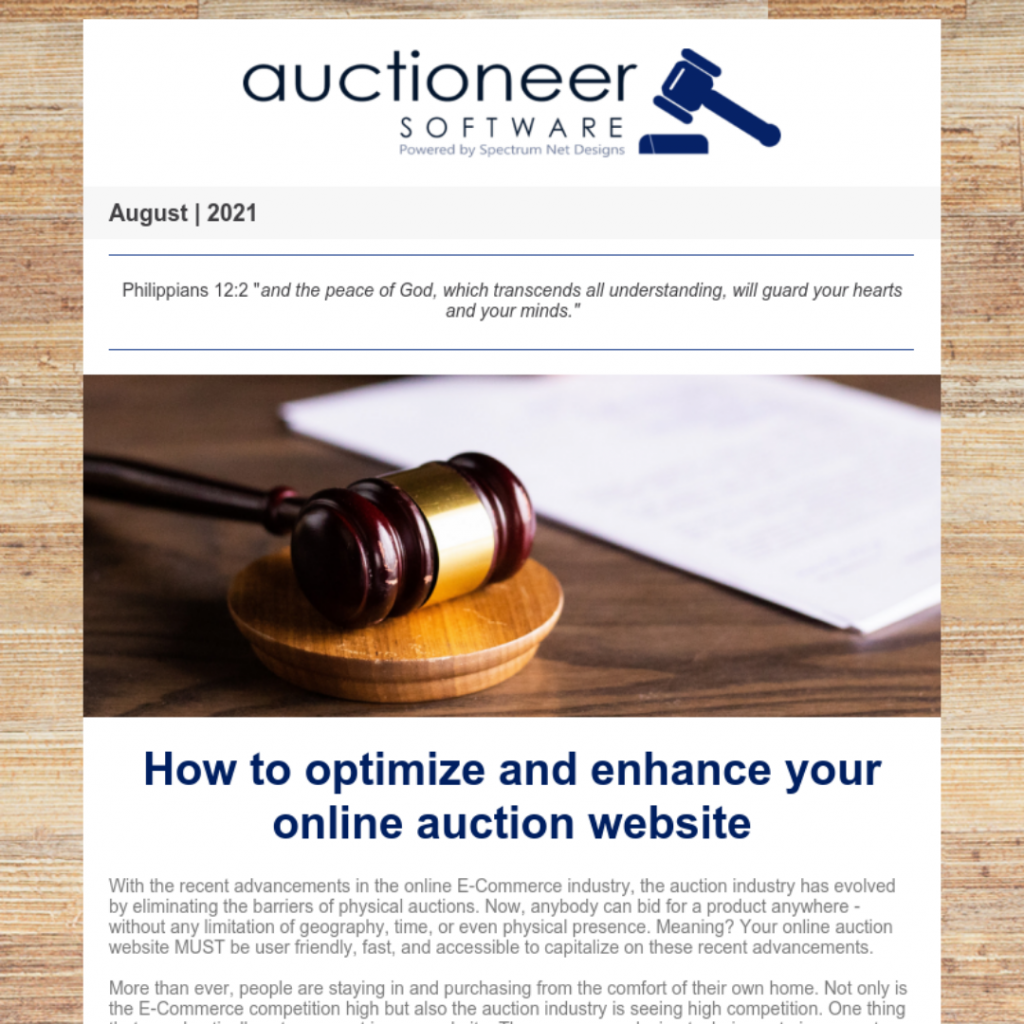 8.19.21 Auctioneer Newsletter Webpage Image