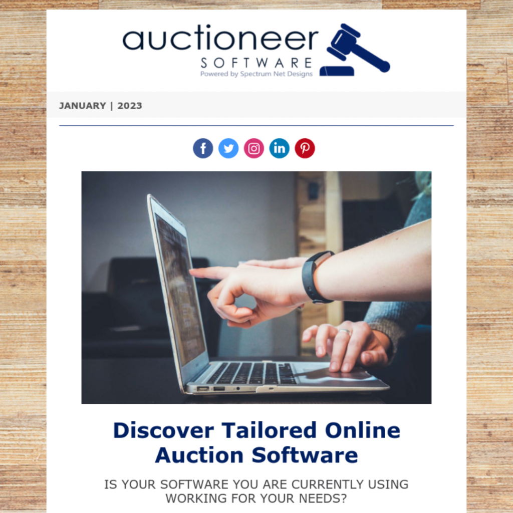 tailored online auction software
